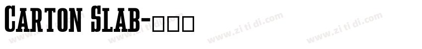 Carton Slab字体转换